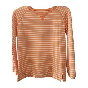 Real Comfort Pullover Jersey Size S Melon Stripes Long Sleeves Top